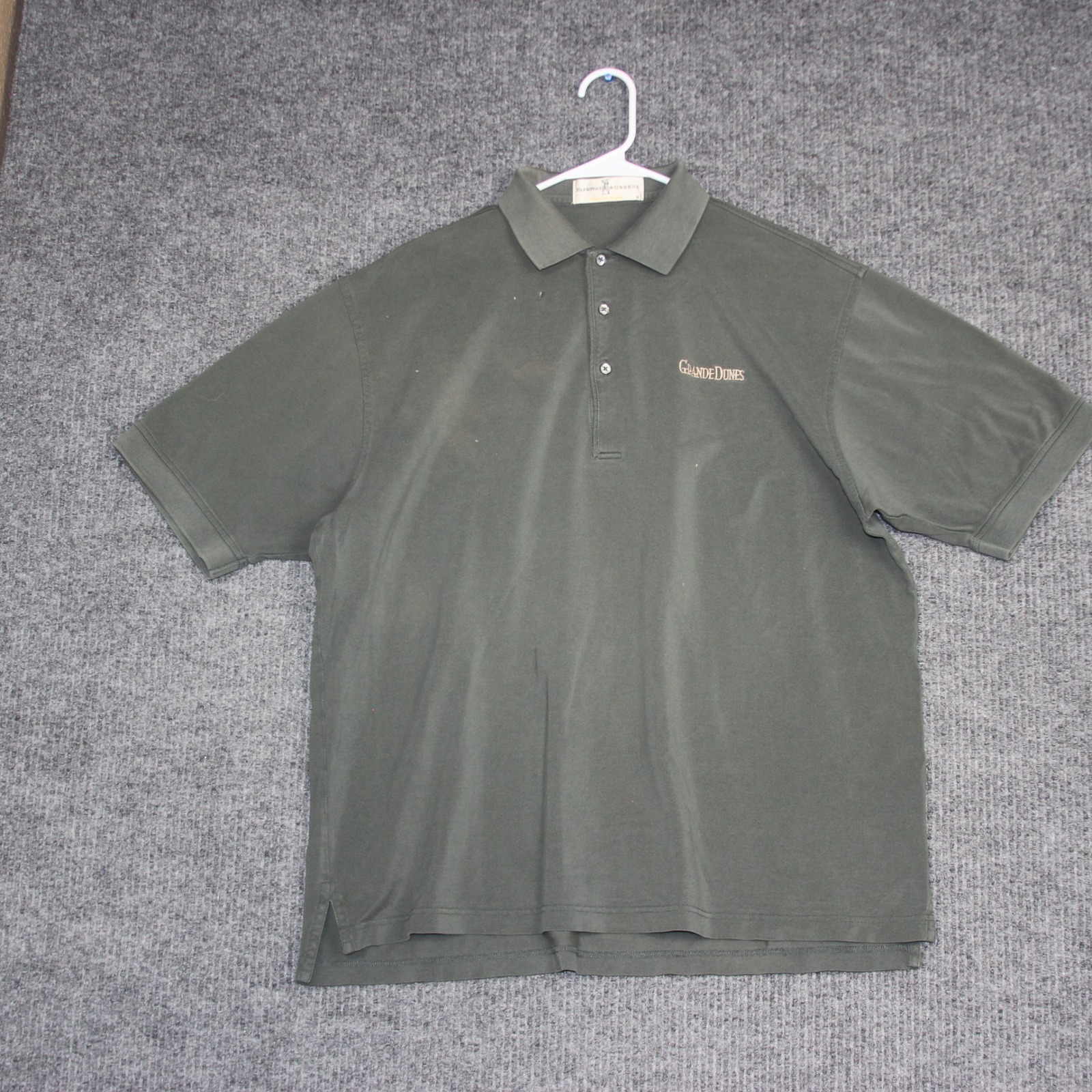 Fairway  Greene Mens Golf Polo Shirt Large LG Green Embroidered Grande Dunes